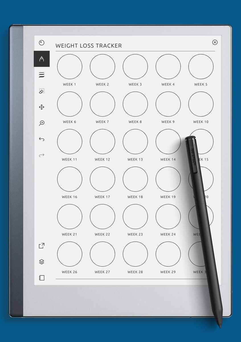 30 Week Weight Loss Tracker Long Term Goals Clear Results