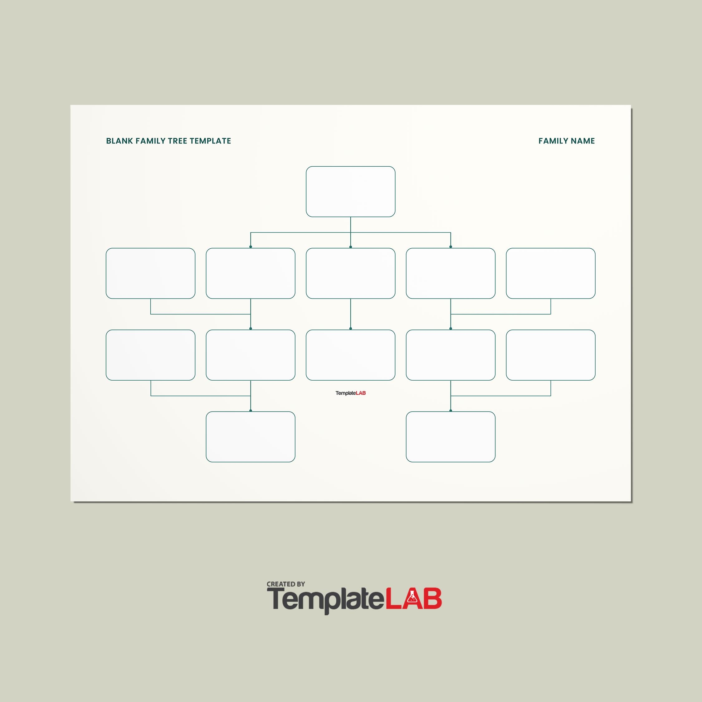 Editable Family Tree Chart 5 6 Generation Genealogy Template PDF Etsy Israel