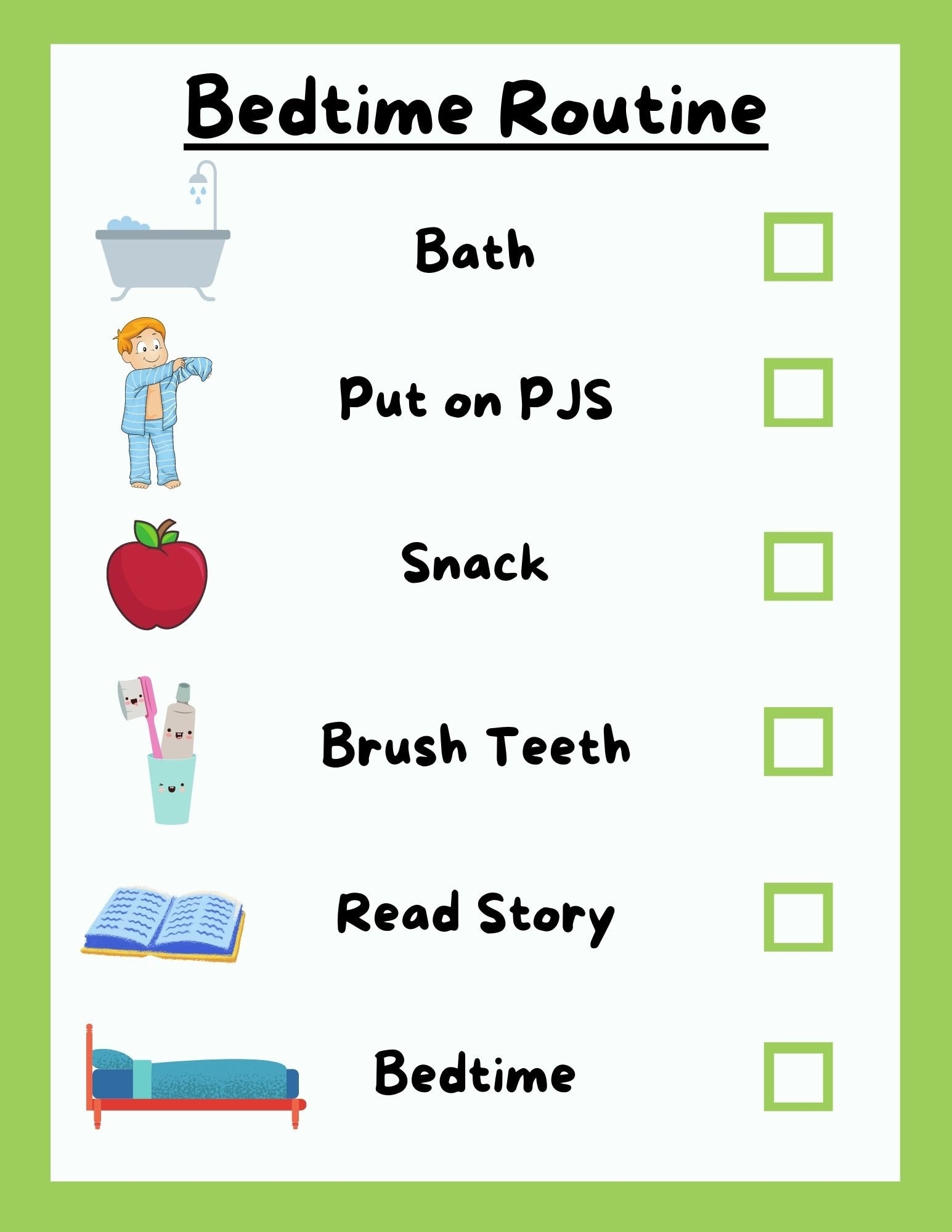 Bedtime Routine Chart Instant Download Printable Kids Sleep Montessori Toddler Children S Schedule Sleep Routine Nighttime Checklist Etsy Norway