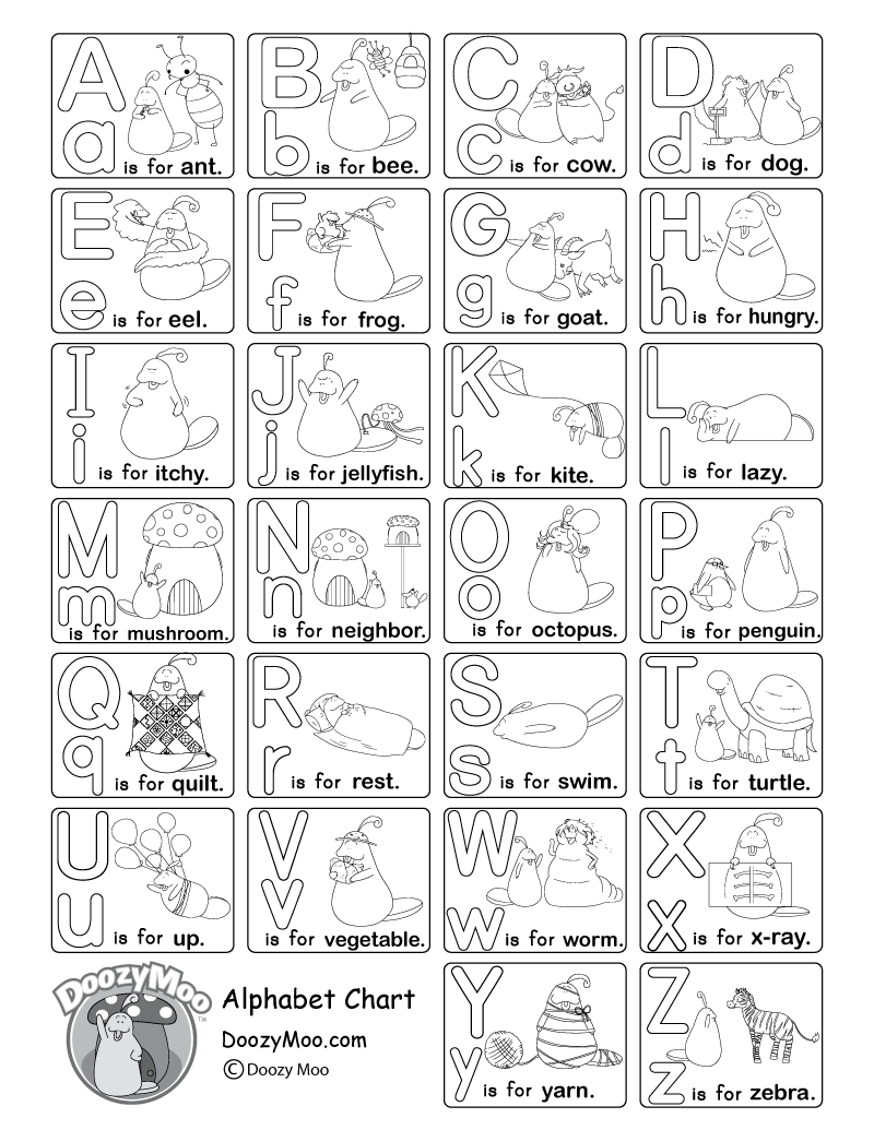Free Alphabet Chart Printable For Preschoolers