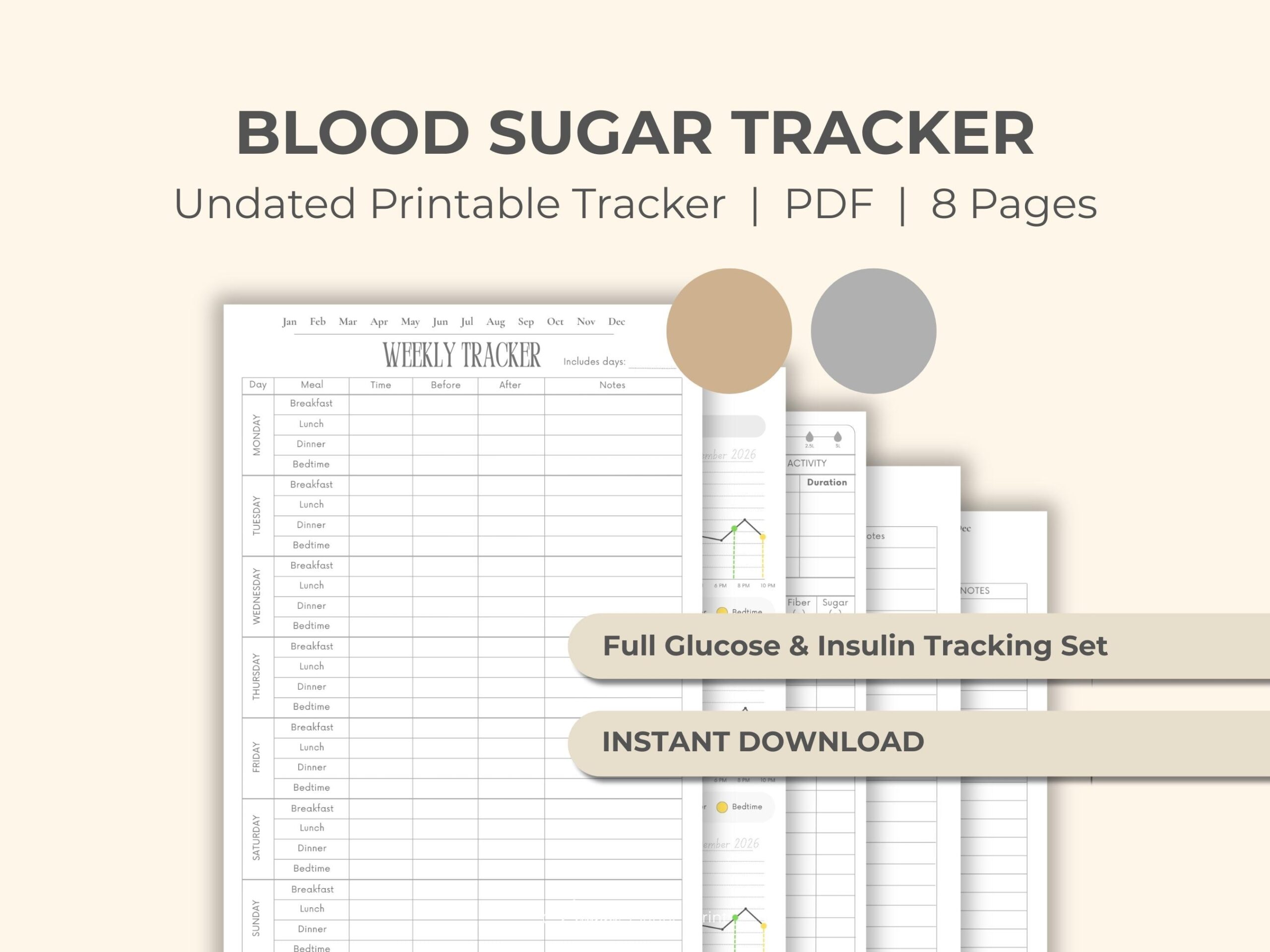 Blood Sugar Chart Etsy