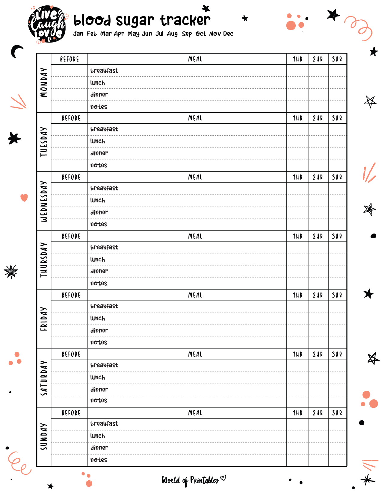 Blood Sugar Logs World Of Printables