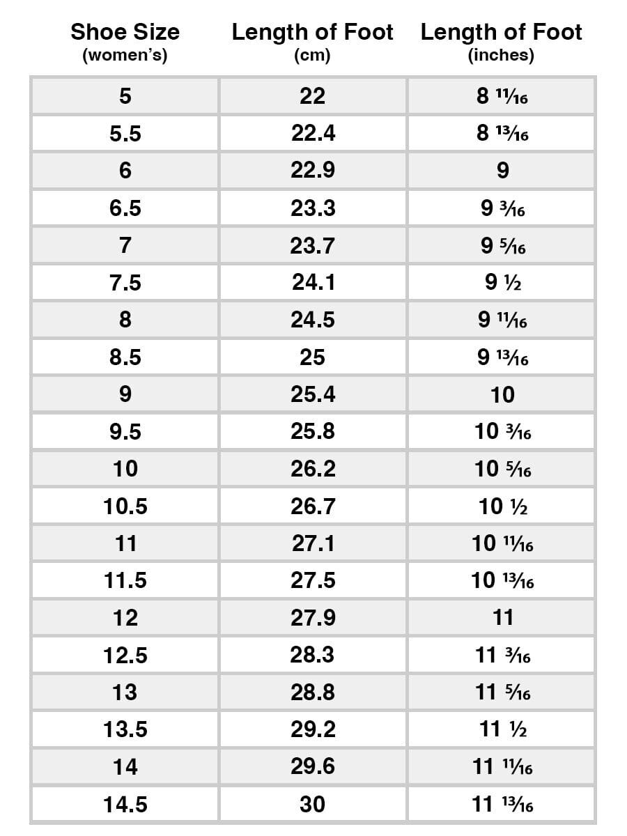 Buy Women S Size Conversion Chart Shoes Shop