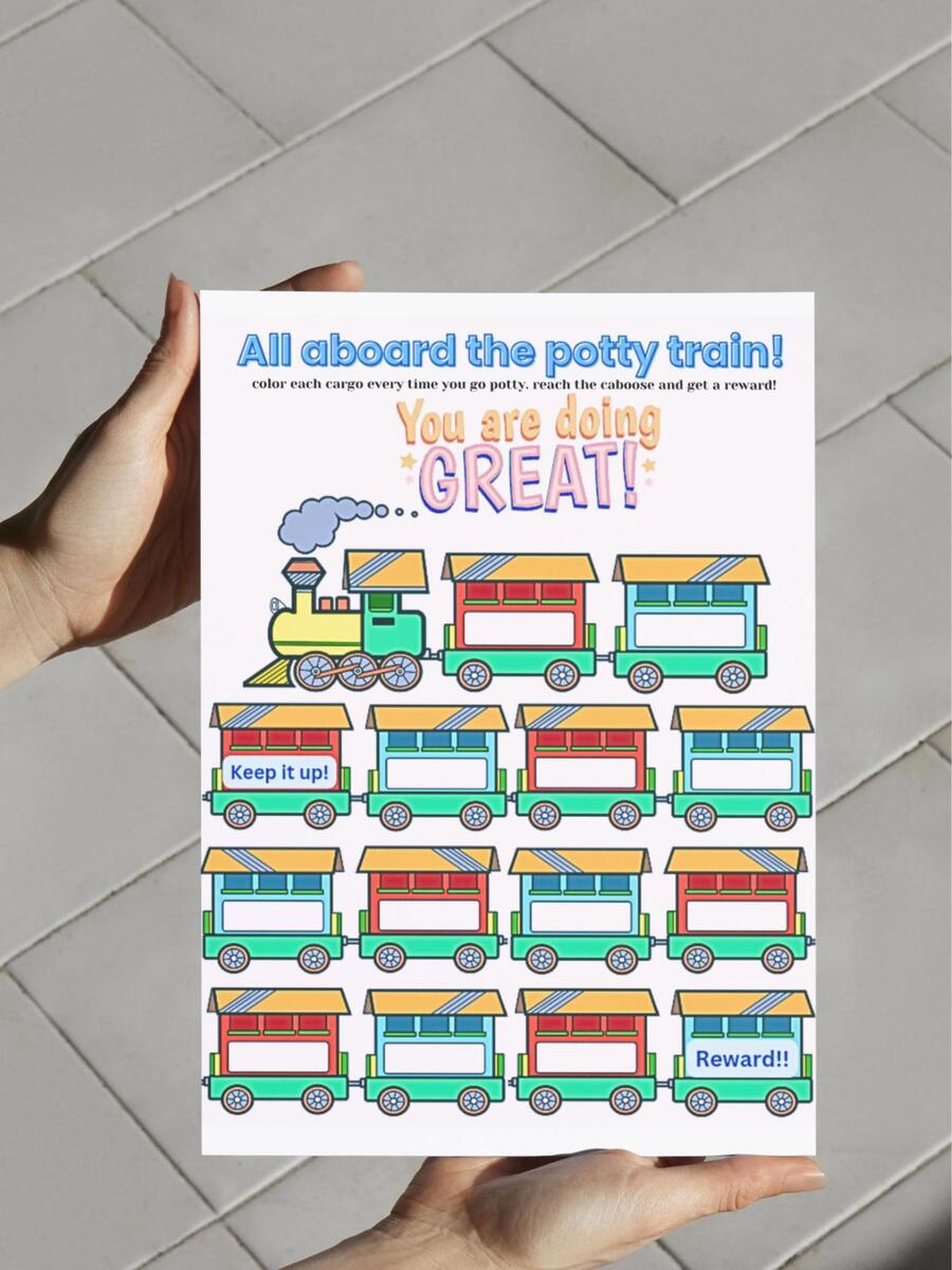 Choo Choo Train Potty Chart Etsy