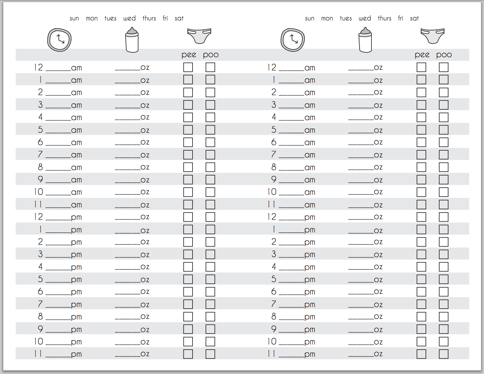 Delighted To Be Baby Feeding Chart Free Printable