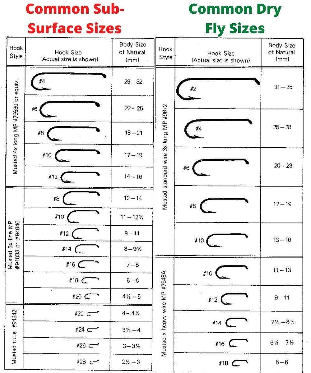 Fishing Hook Size Chart Academy