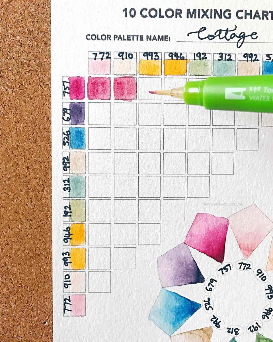 Free Color Mixing Chart Pdf Print And Paint