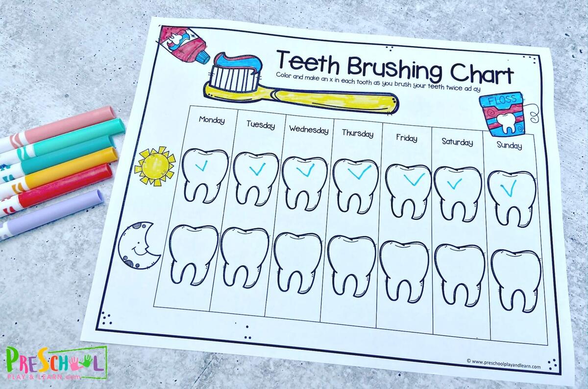 FREE Printable Teeth Brushing Chart For Kids Nanaimo Smiles Dentist