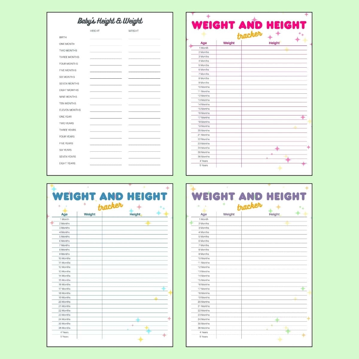 Child Height Chart In PDF Download Template