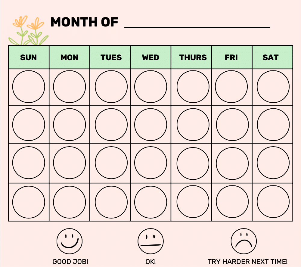 19 Printable Behavior Chart Templates For Kids TemplateLab