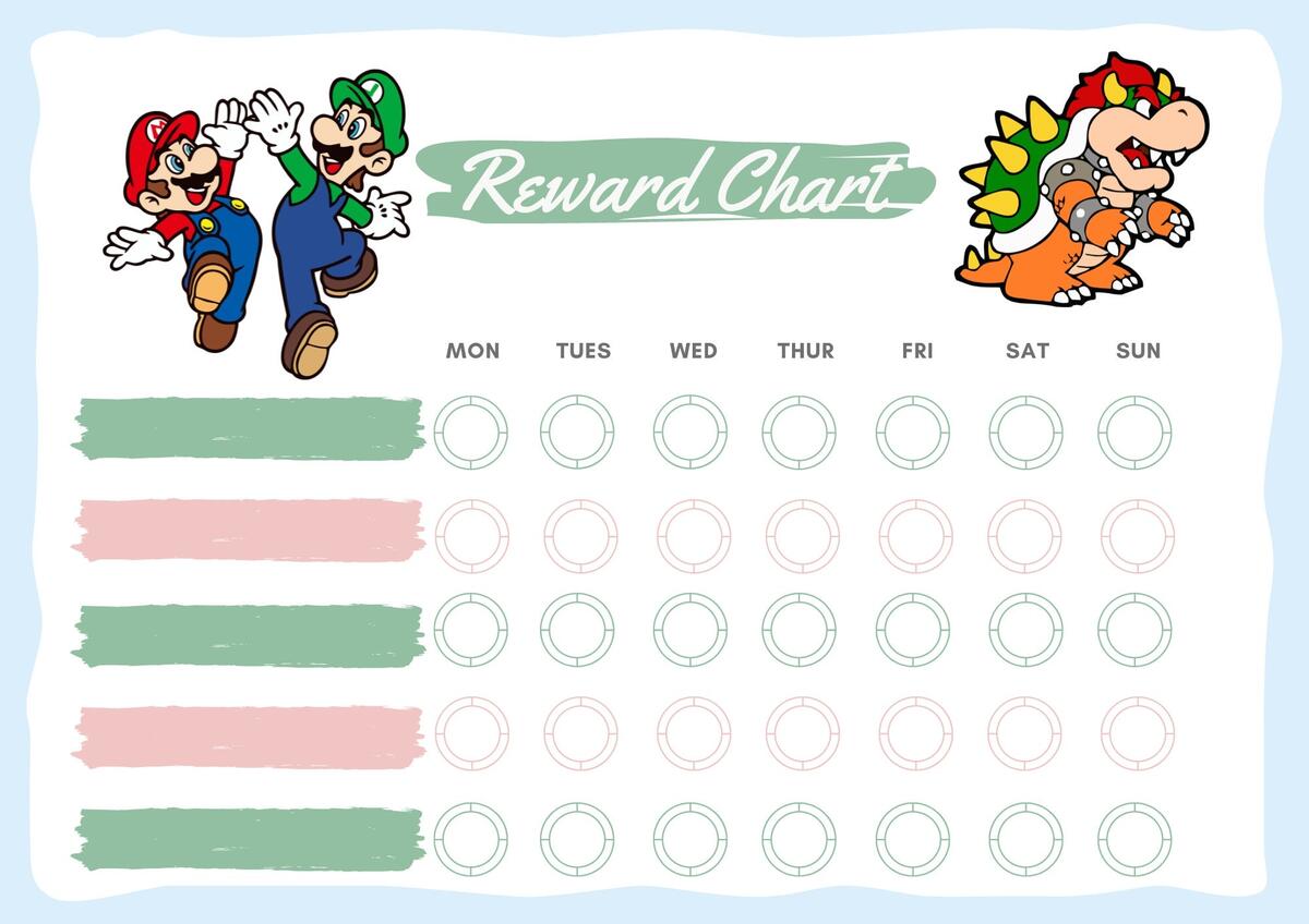 Plumber Brothers Reward Chart Etsy