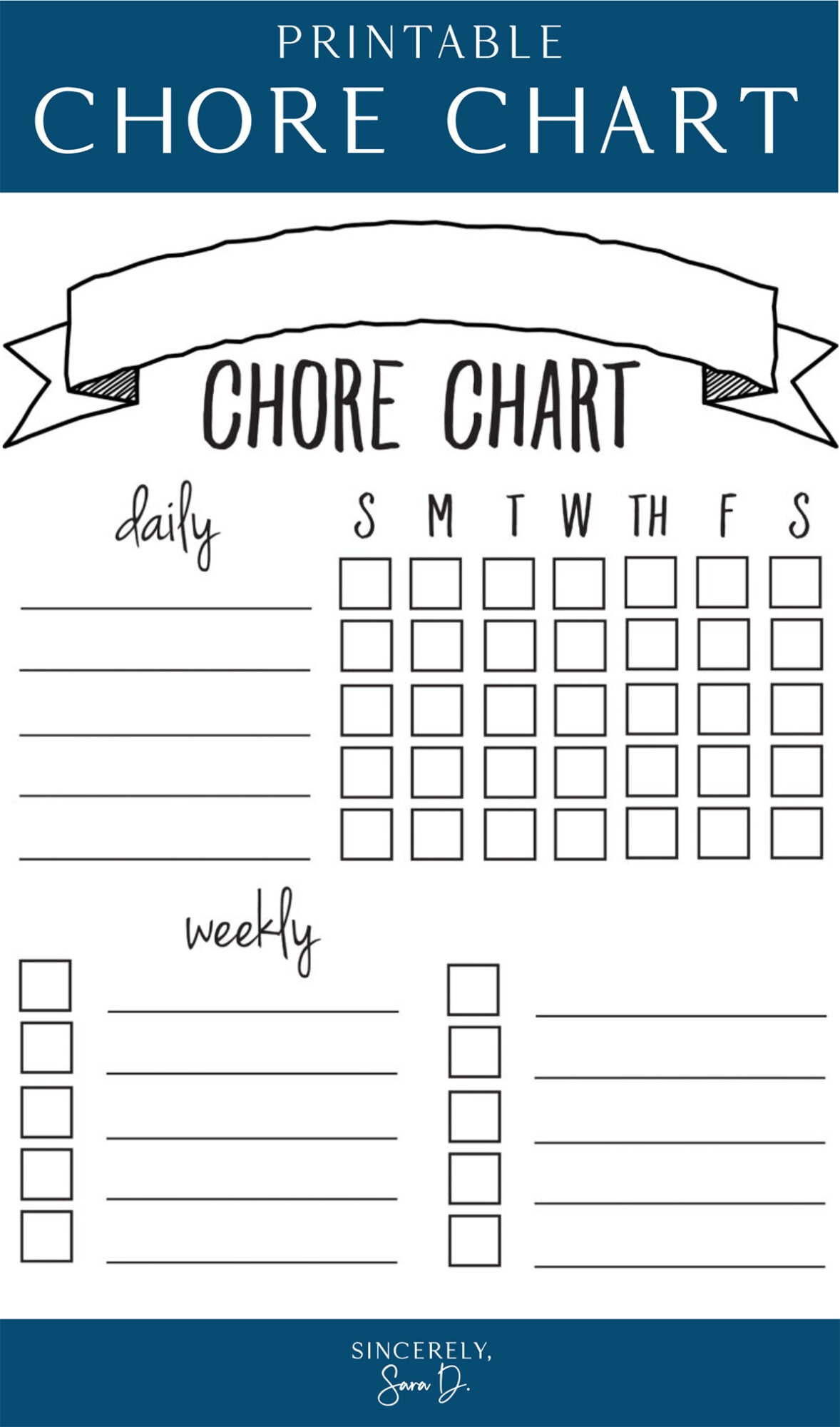 10 Free Printable Chore Charts IMOM