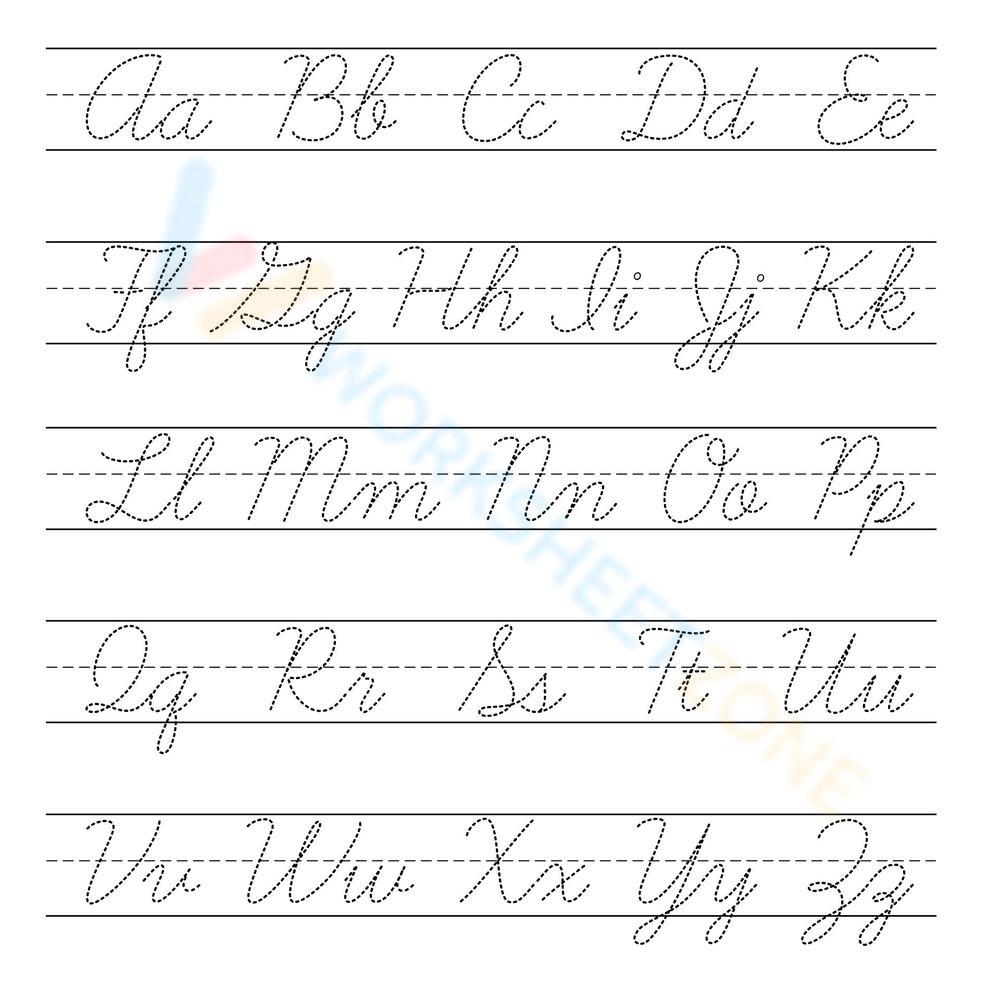 Cursive Alphabet Superstar Worksheets