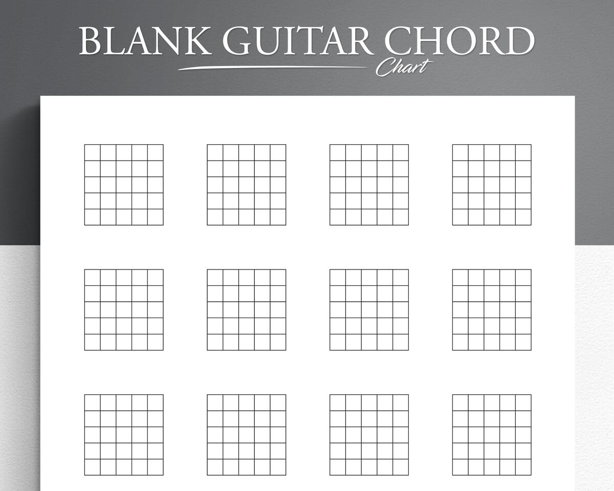 Blank Guitar Chord Chart In Illustrator PDF Download Template