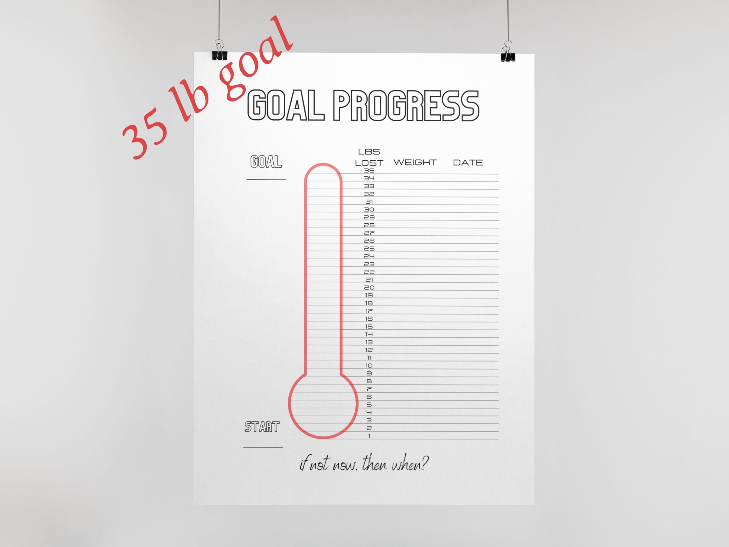 Weight Loss Thermometer 10 Free PDF Printables Printablee
