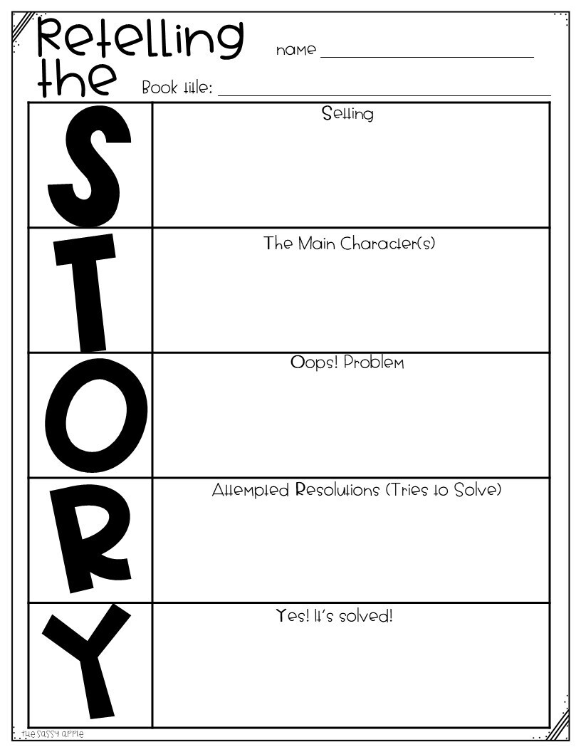 Story Structure Elements Graphic Organizers Anchor Chart Retell Sequencing