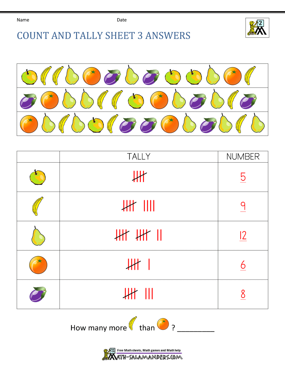Tally Marks Superstar Worksheets