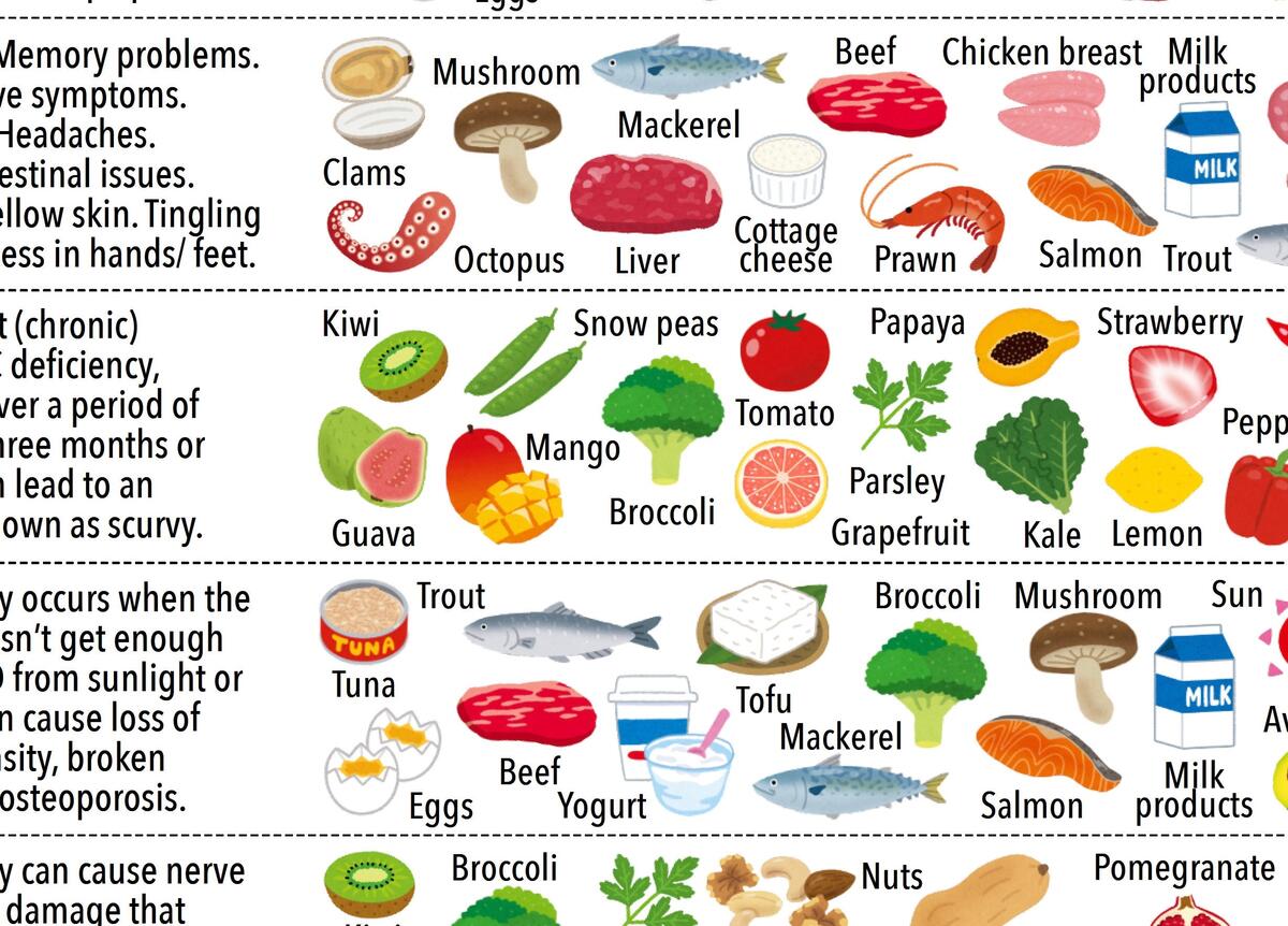 Vitamin Foods Reference Chart Digital Download At A Glance Information Poster For Healthy Nutritional Eating Education 1 Page PDF Learn Etsy