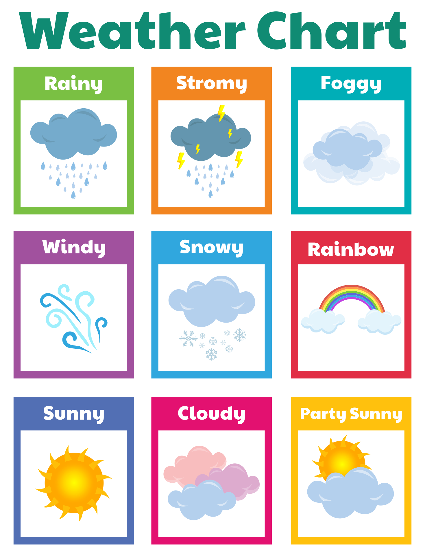 Weather Chart For Kindergarten 10 Free PDF Printables Printablee