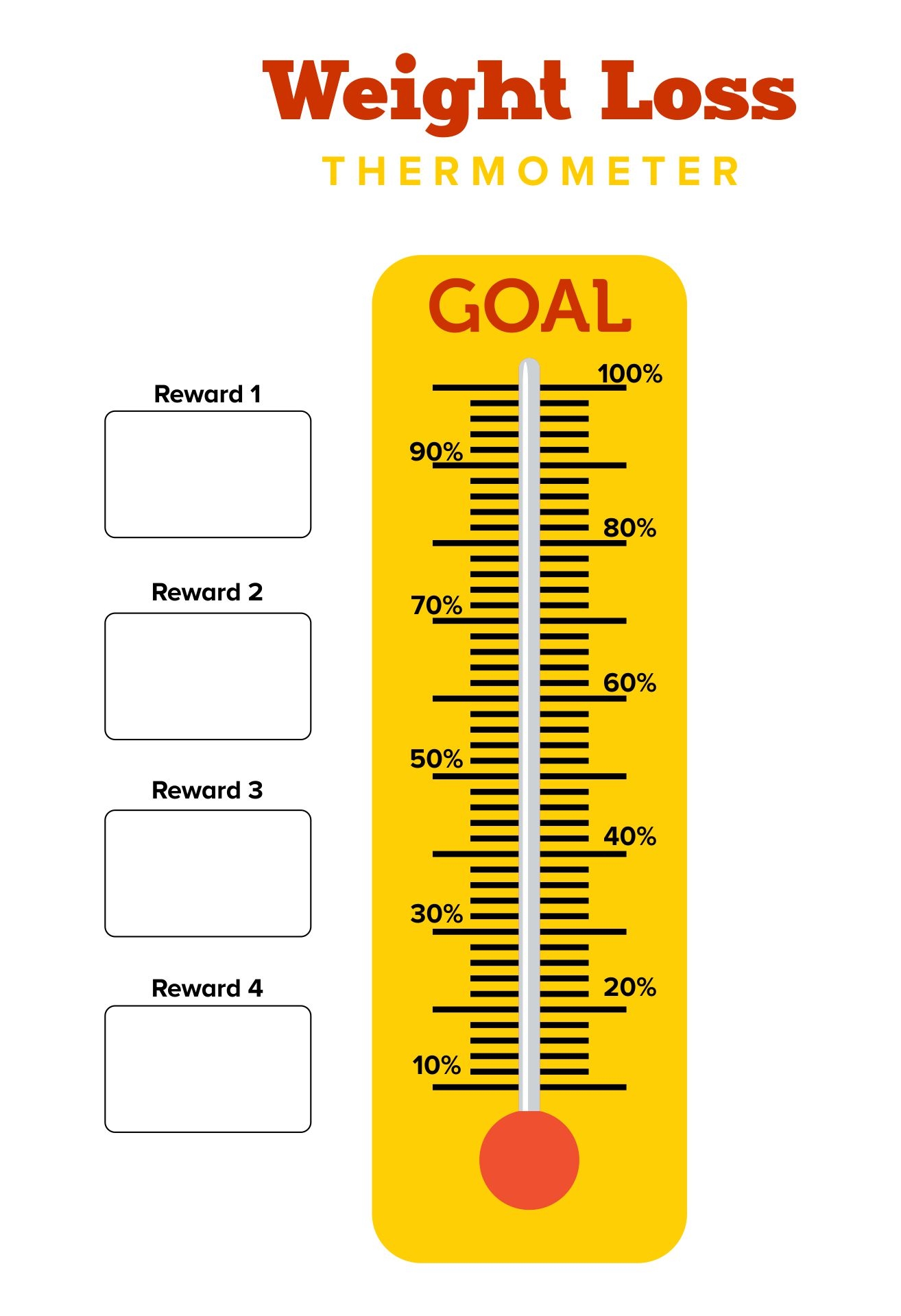 Weight Loss Thermometer 10 Free PDF Printables Printablee