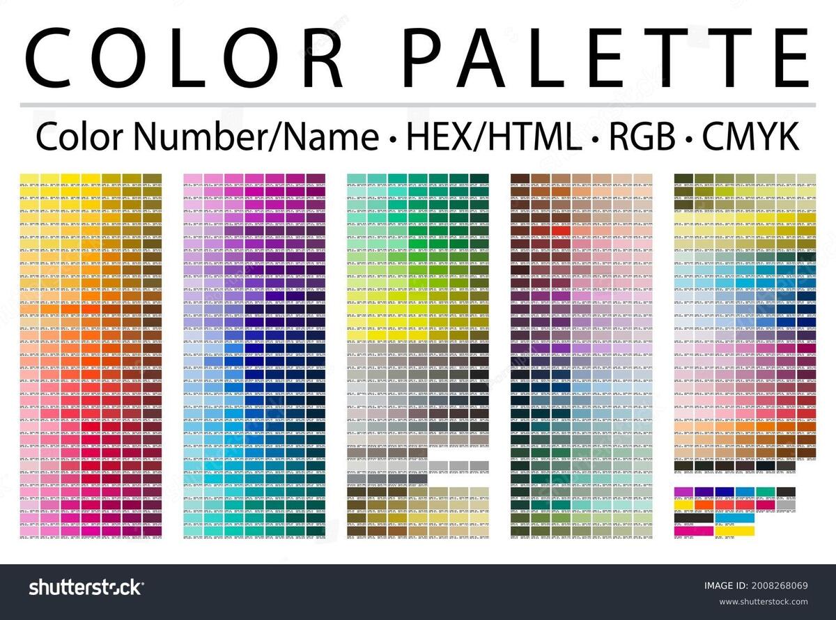 1137 CMYK Color Table For Sublimation Or White Toner Printers Etsy Israel