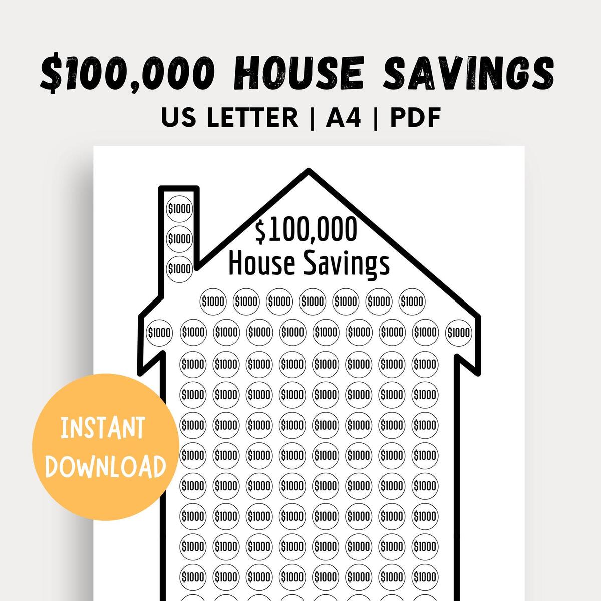 150k House Savings Tracker Printable Savings Goal New House Tracker 150 000 House Tracker Planner Etsy