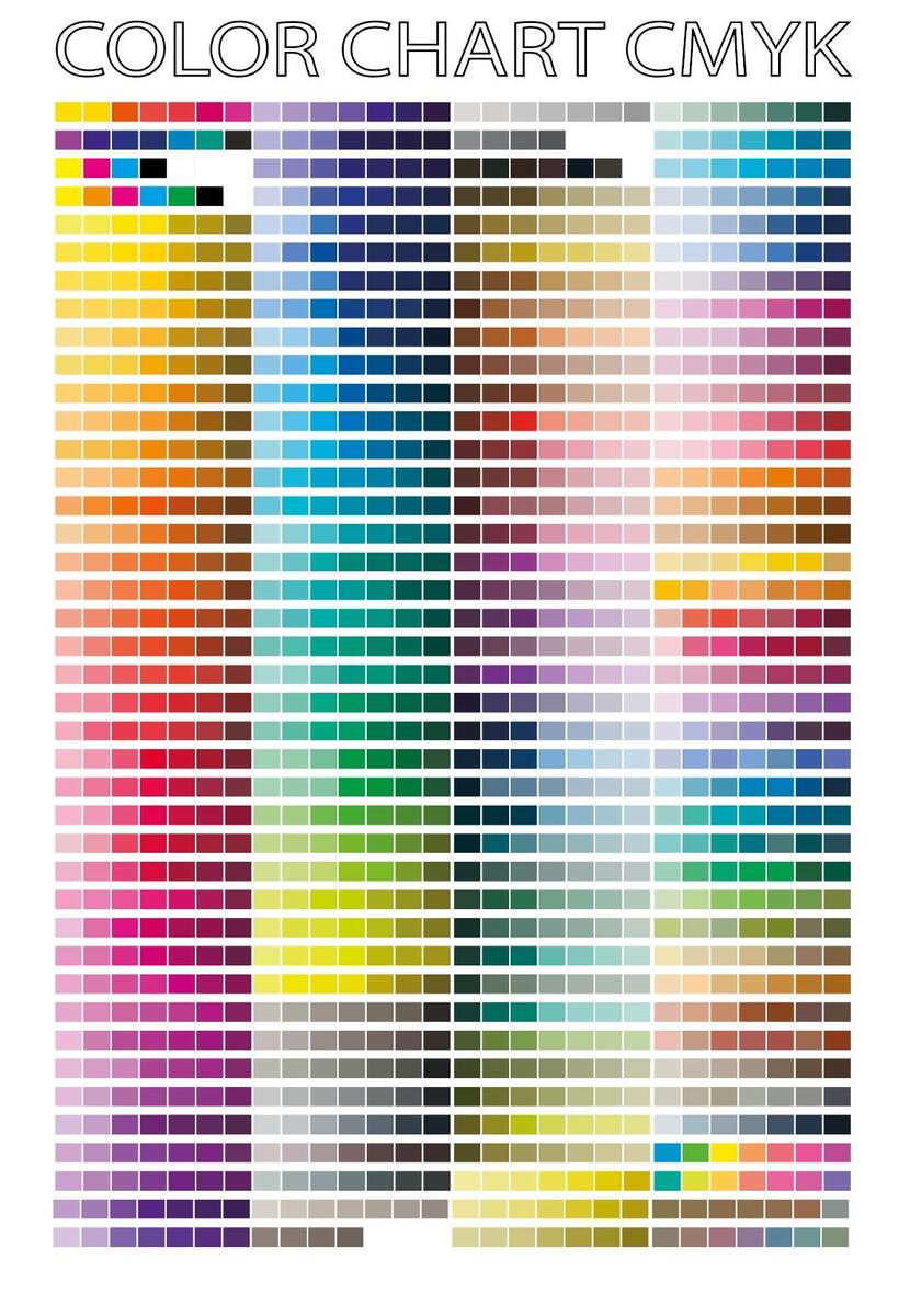 1137 CMYK Color Table For Sublimation Or White Toner Printers Etsy Israel