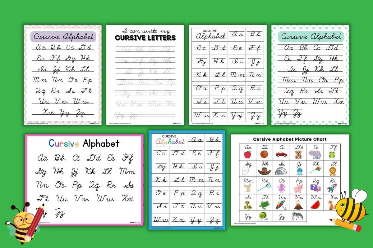 The Best Cursive Alphabet Printable And Teaching Tips