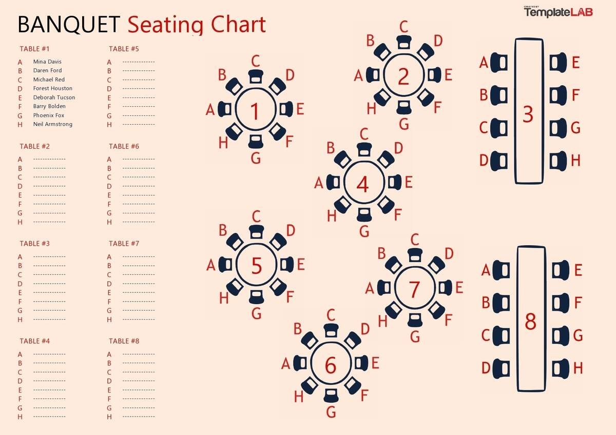 Free Custom Printable Wedding Seating Chart Templates Canva