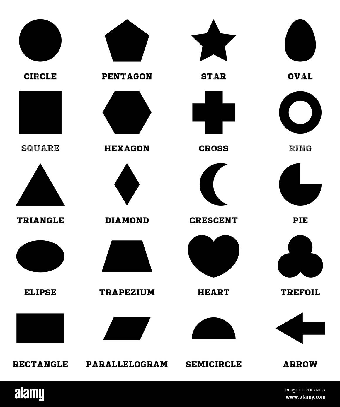 2d Shapes Black And White Stock Photos Images Alamy