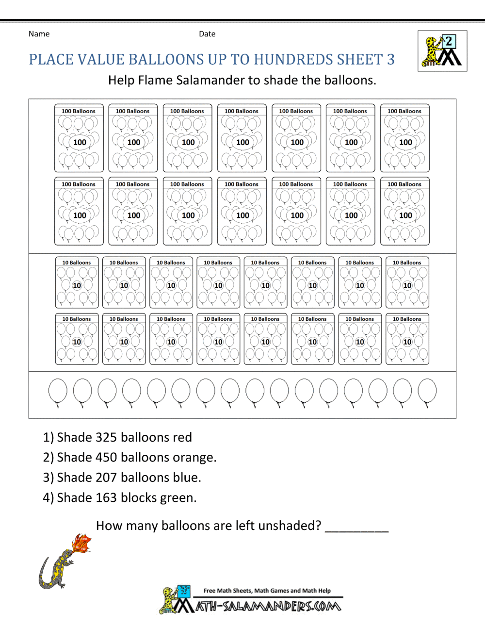2nd Grade Place Value Worksheets