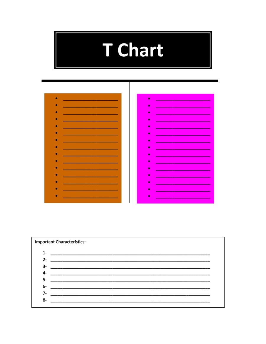 30 Printable T Chart Templates Examples TemplateArchive