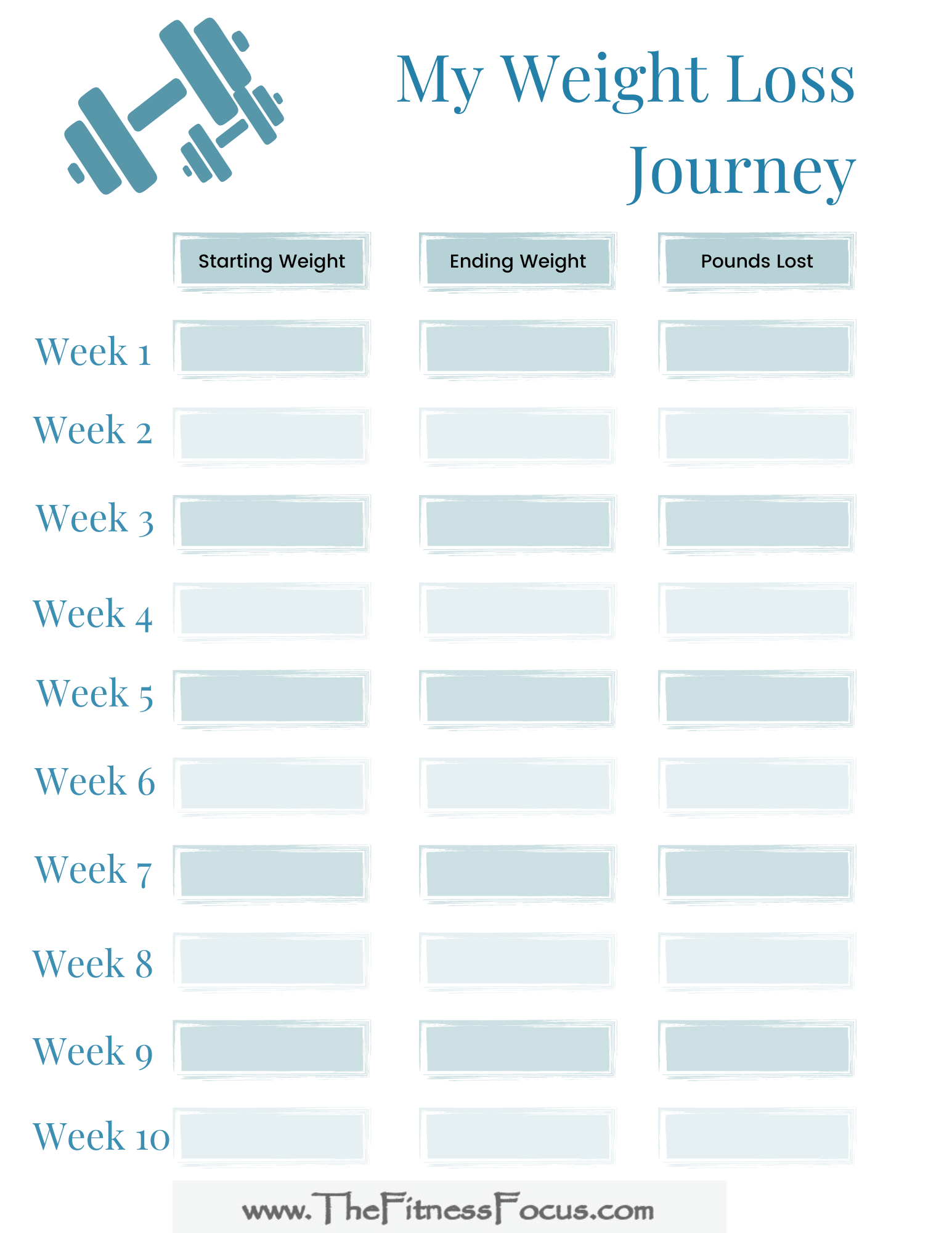 5 FREE Printable Weight Loss Trackers To Motivate You To Reach Your Goals