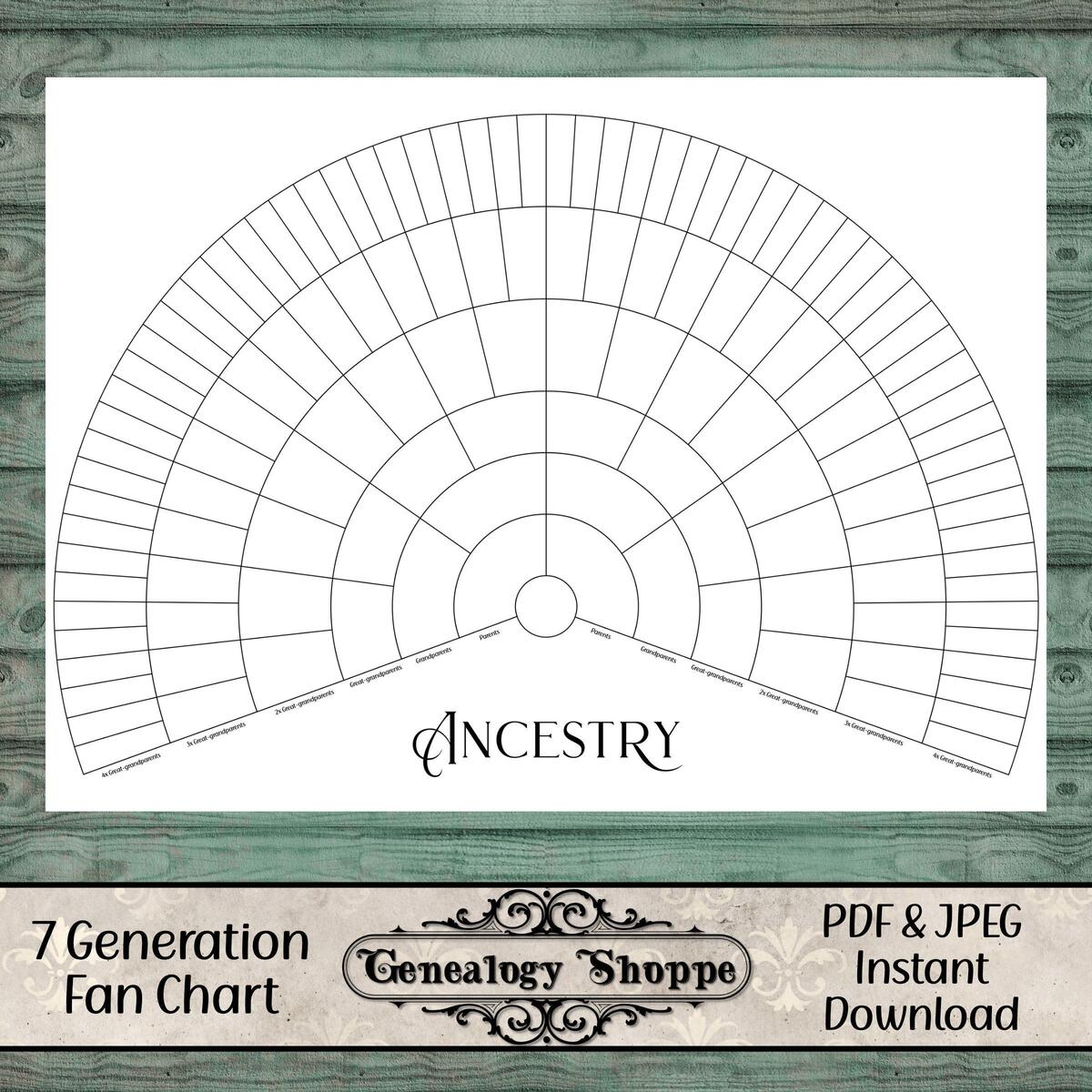 10 Generation Fan Chart American Canadian Genealogical Society