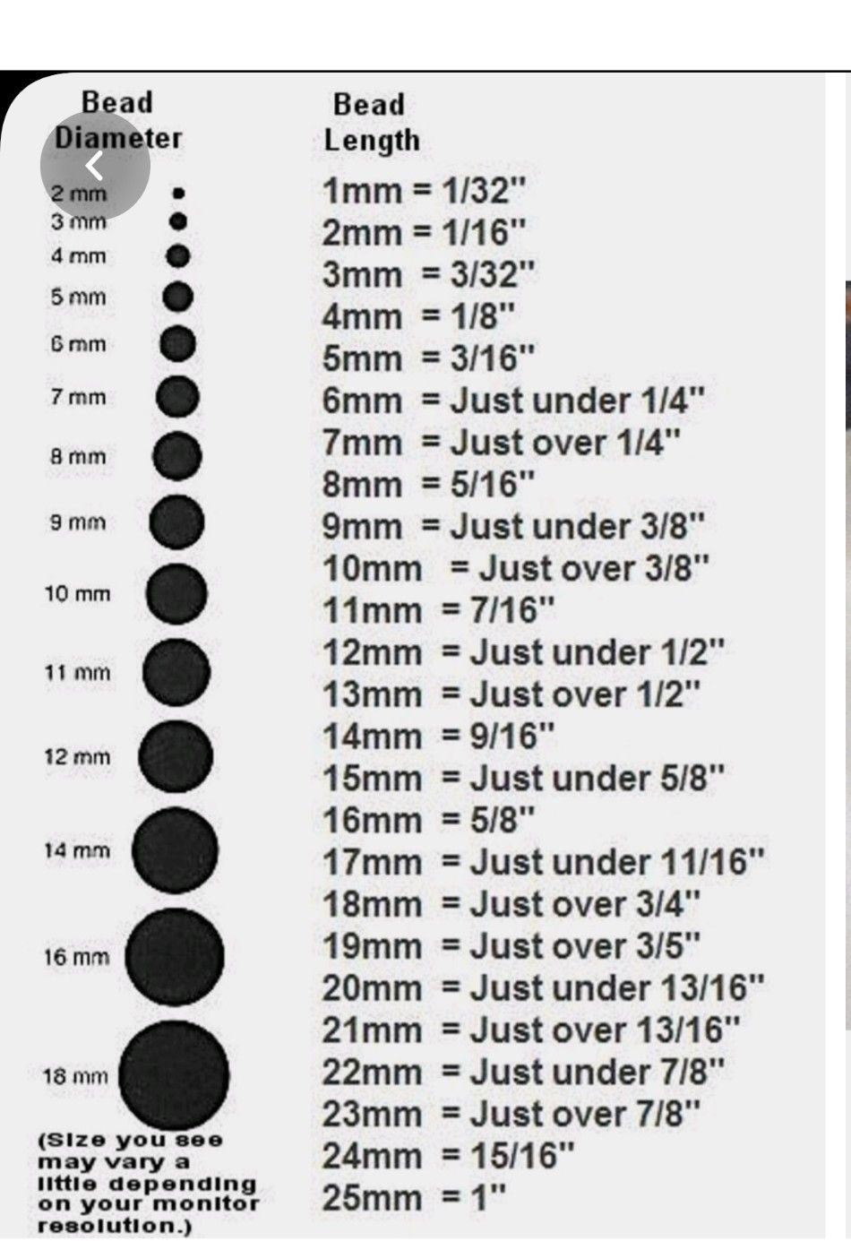 9 Bead Size Chart Ideas In 2025 Bead Size Chart Beads Jewelry Making