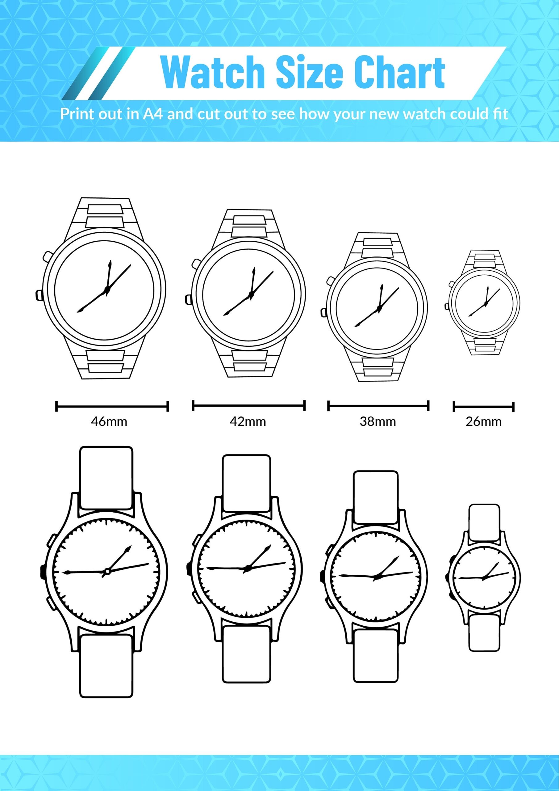 Apple Watch Printout Watch Strap Apple Watch Print Size Series Apple Watch Band Measure