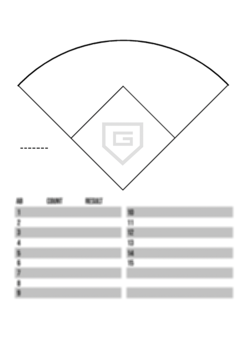 Baseball Spray Chart Etsy