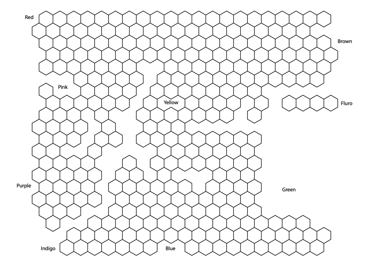 Blank Hex Chart You re Welcome Fill In The Codes Yourself It s Free R Copic