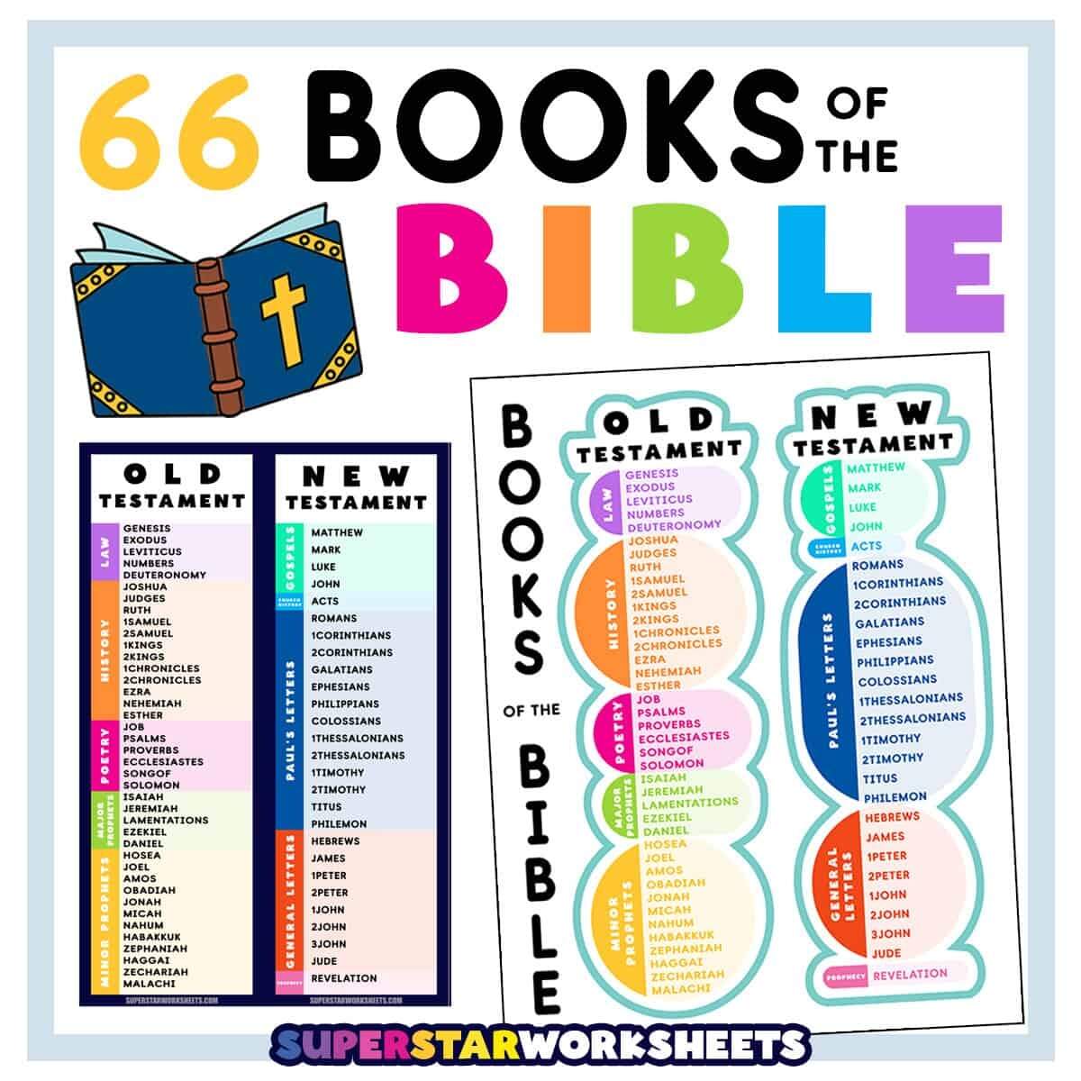Books Of The Bible Bookcase Printable MinistryArk