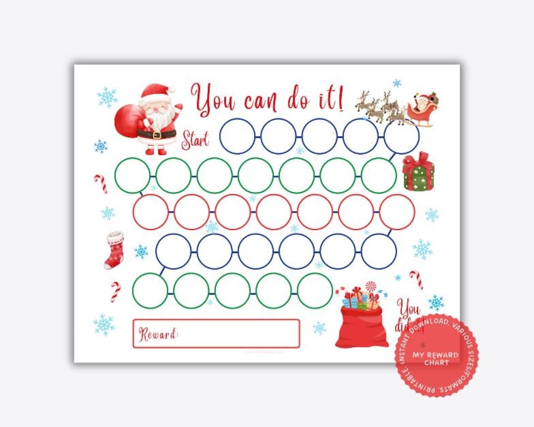 EDITABLE Christmas Reward Chart New Year S Behavior Chart Santa Chore Chart Printable And Personalised Behaviour Chart Chore Chart For Kids Etsy