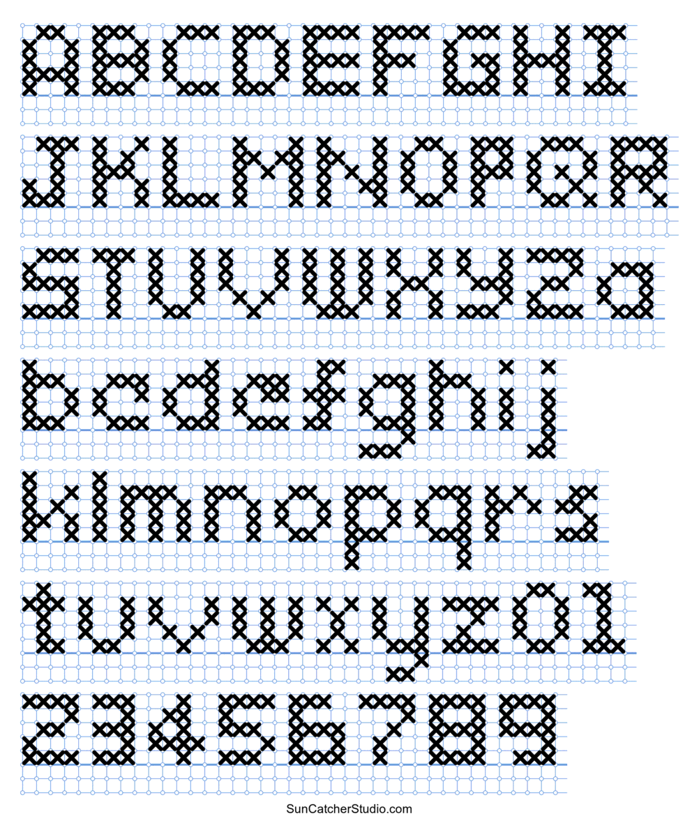 Cross Stitch Letters Generator And Alphabet Font Patterns Free Printables Lettering SVG Files Tools Apps