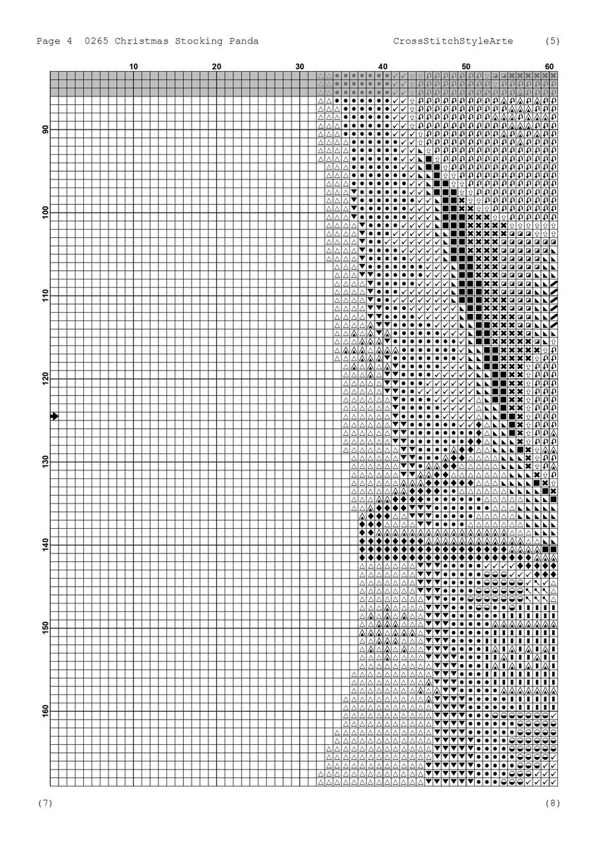 Cross Stitch Patterns Christmas Stocking PDF Personalized Modern Counted Easy Simple Cute Panda Winter Design For Beginners