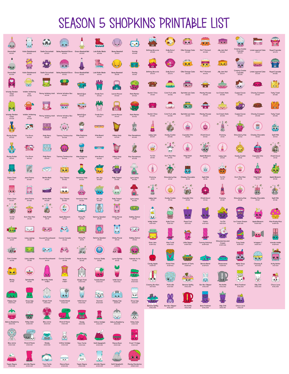 Discount List Of All Shopkins Online Sale Black Friday