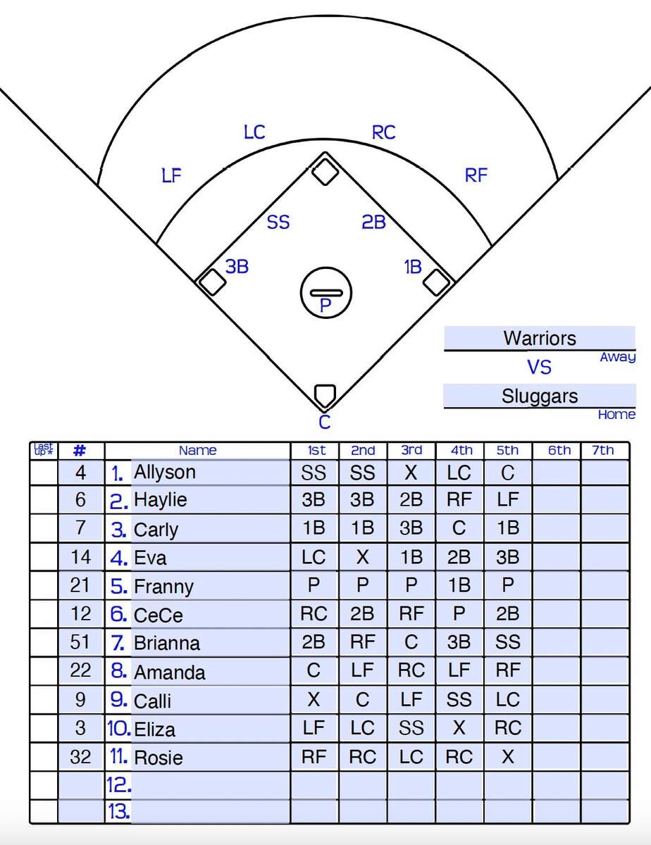 Printable Baseball Field Diagram Softball Diamond Templates Free Printables Lettering SVG Files Tools Apps