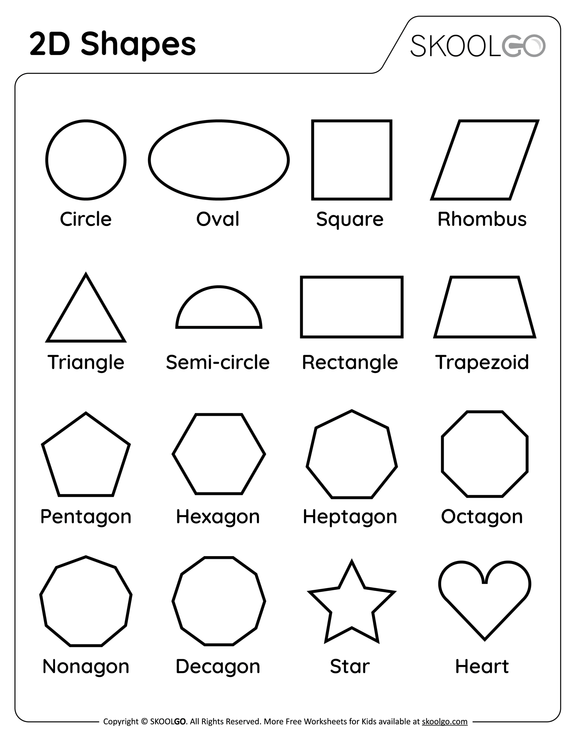Engaging 2D Shapes Worksheets For Learning And Fun