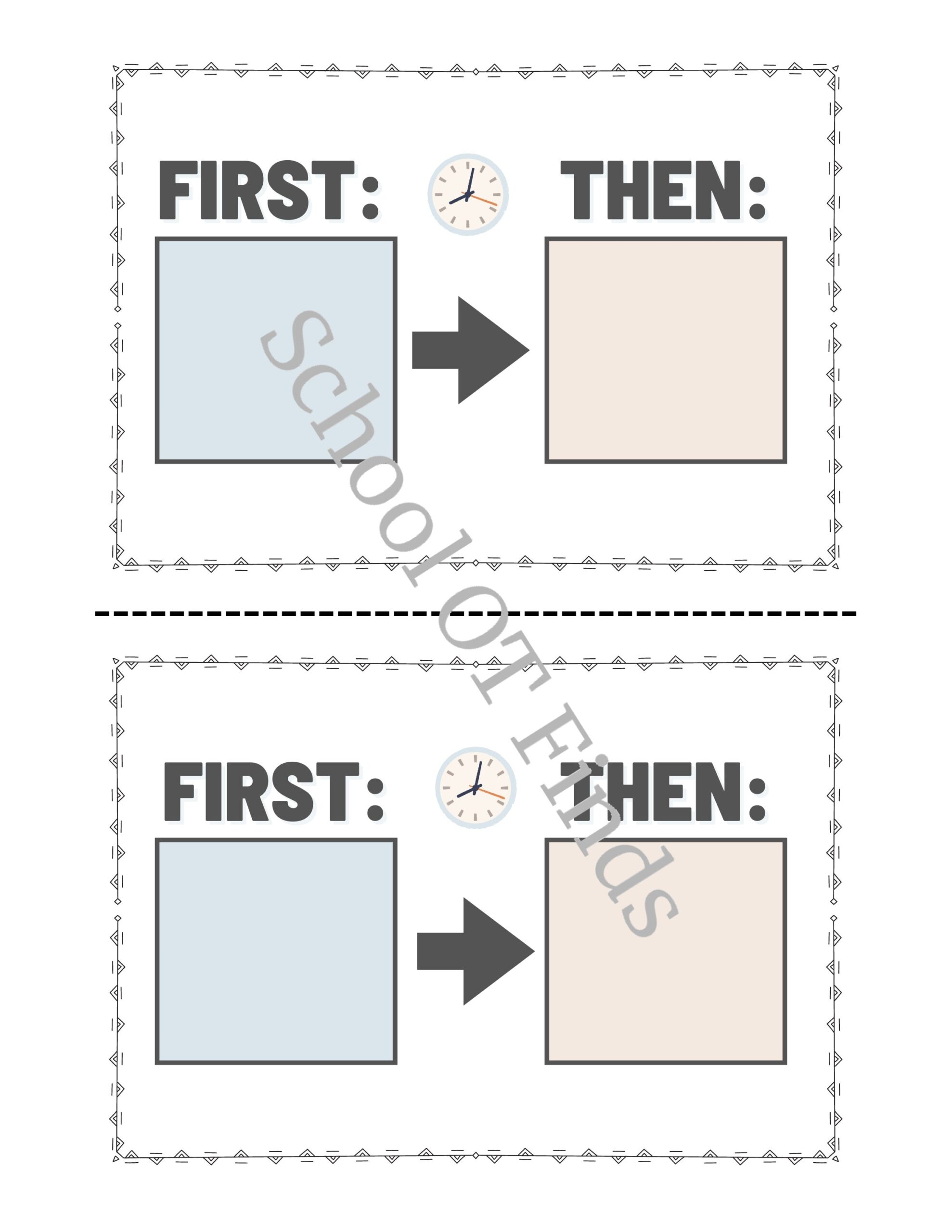 First Then Visual Schedule Etsy