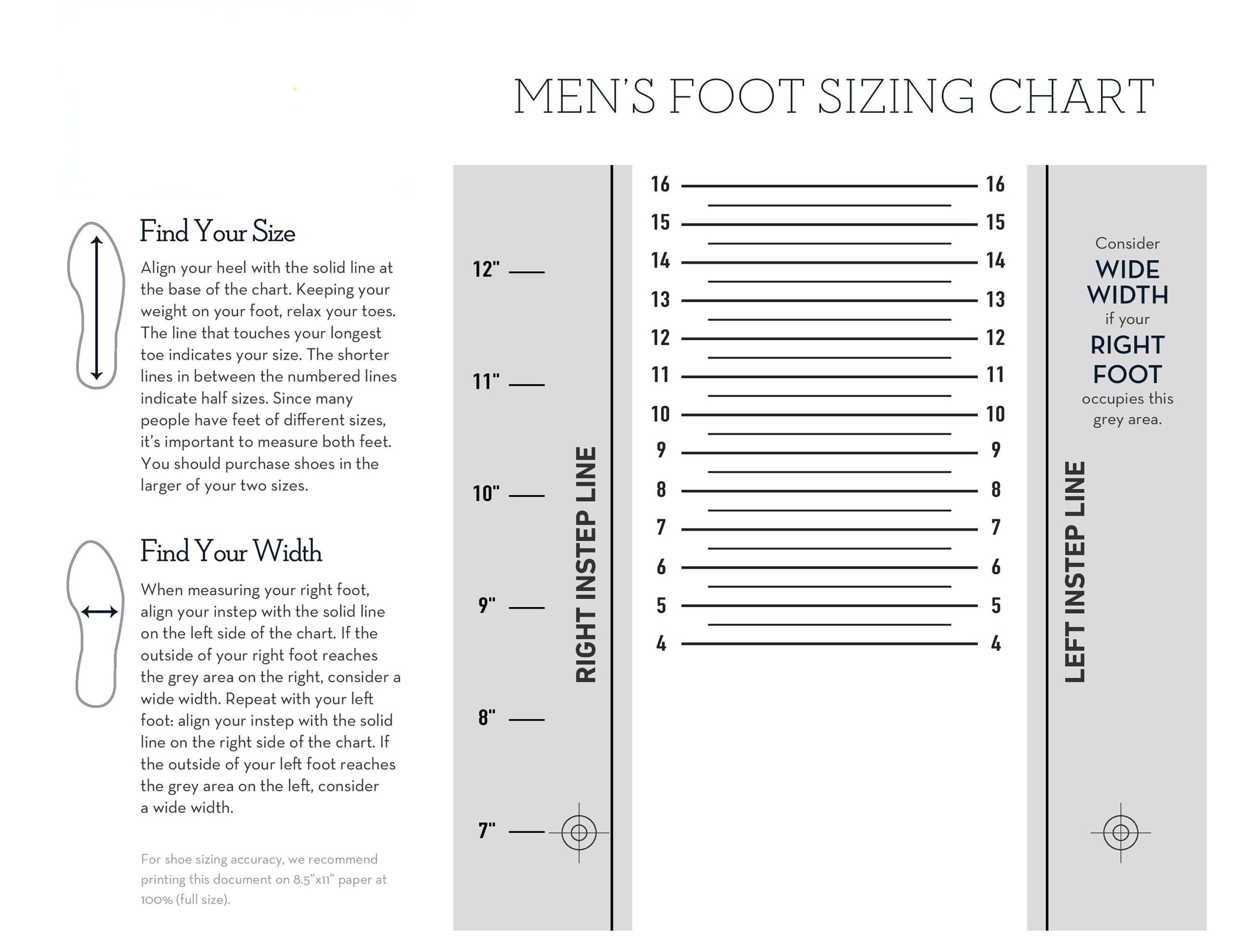 Men 039 S Shoe Printable Shoe Sizing Chart HOT Kids Shoe Shoe Size Chart Printable Mens Mens Shoe Size