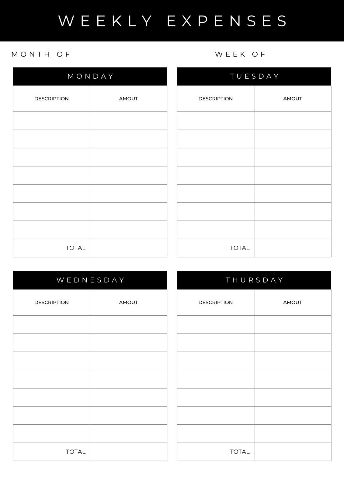 Free And Customizable Budget Templates