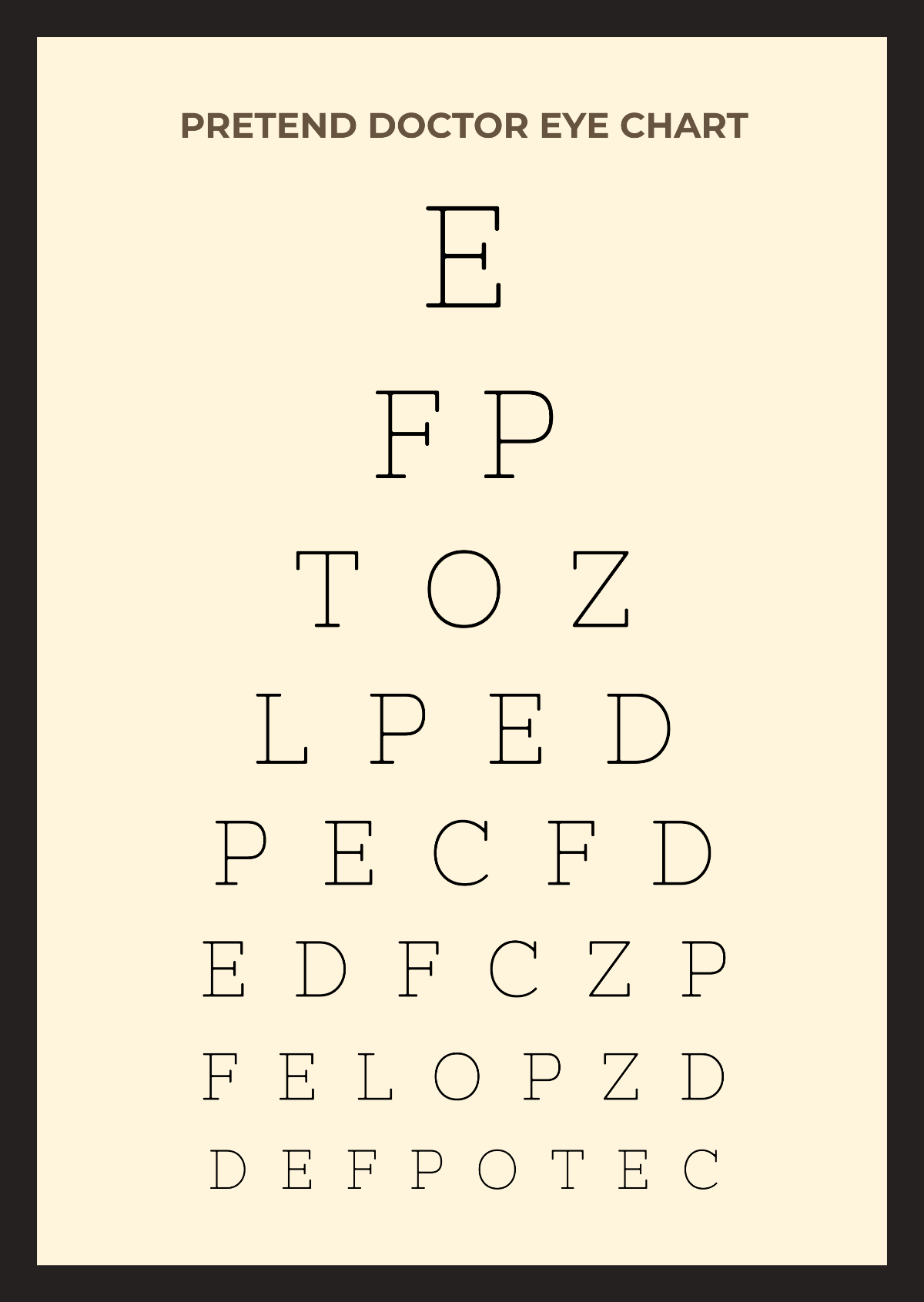 Free Eye Chart Templates Editable And Printable