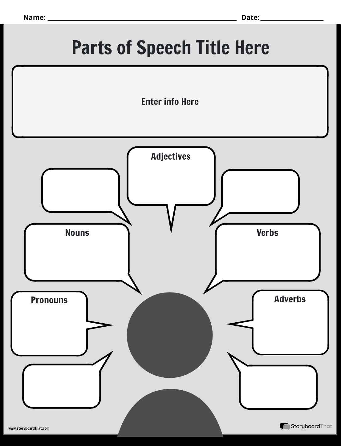 Free Parts Of Speech Worksheets By Storyboard That In 2025